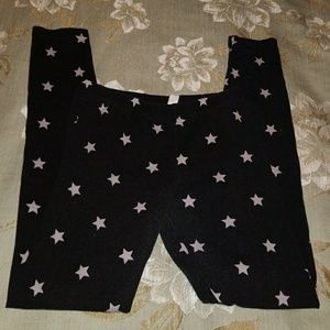 Black and White Star Leggings